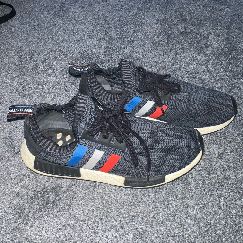 Nmd tri colored adidas sneakers.                MESSAGE ME BEFORE BUYING